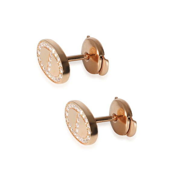 Hermès Chaine d'Ancre Contour Earrings in 18k Rose Gold 0.18 CTW - Picture 3 of 3